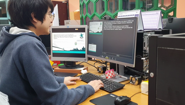 Hafiq presented his work at IROS 2023 workshop